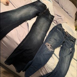 Two pairs of fashion nova jeans size 7